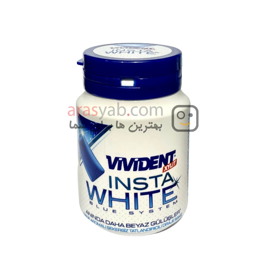 آدامس سفید کننده ویویدنت vivident مدل insta white وزن 63 گرم