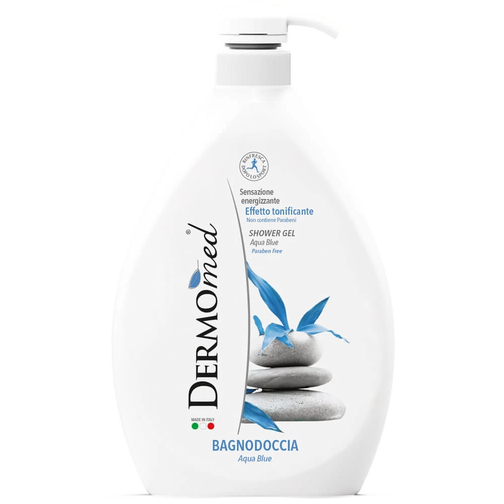 شامپو بدن درمومد با رایحه AQUA BLUE حجم 1 لیتری