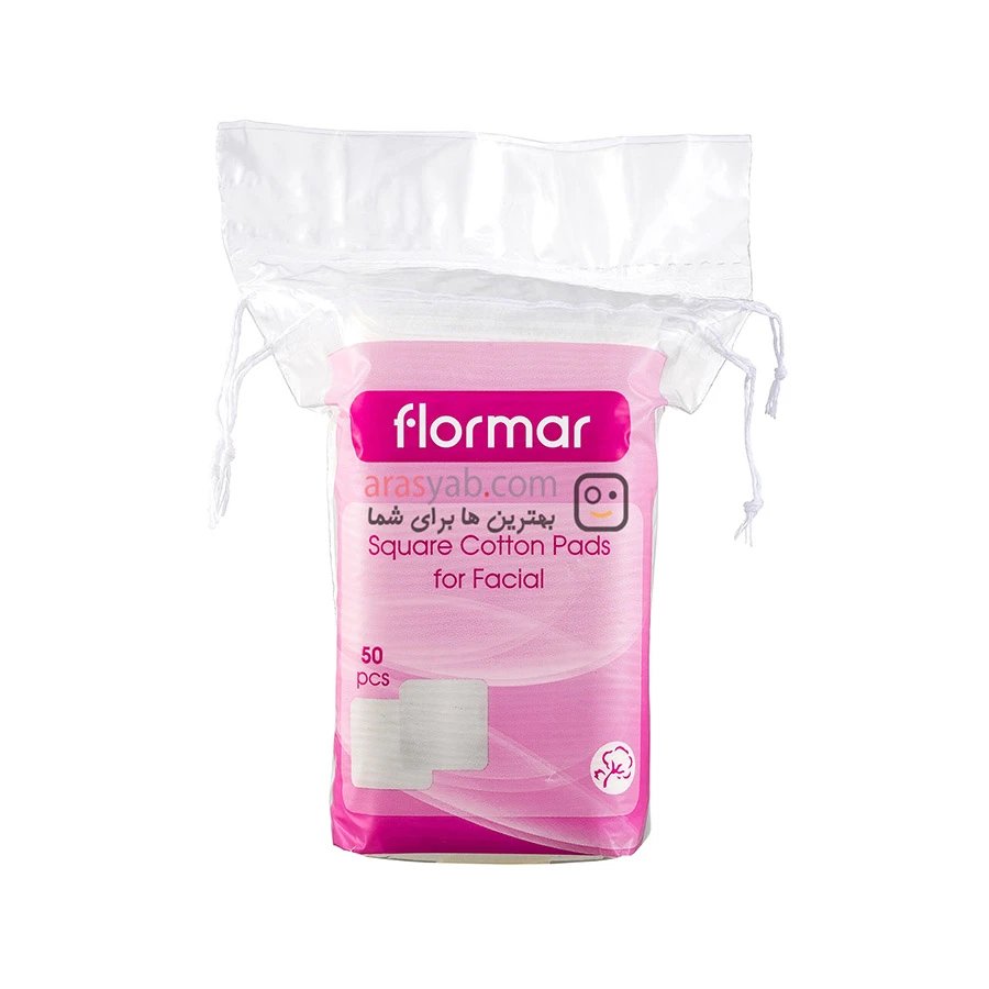 پد آرایش پاک کن فلورمار flormar پنبه ای 50 عددی