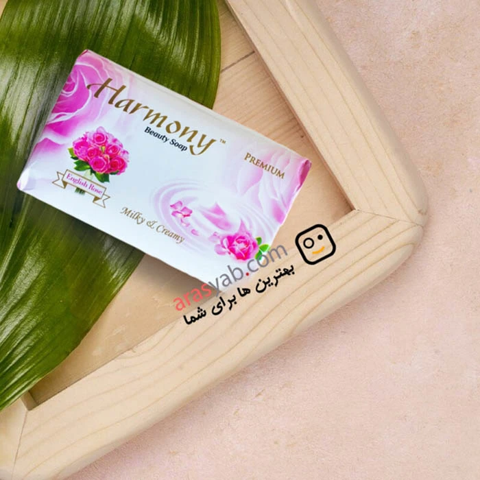 صابون حمام هارمونی Harmony حاوی گلیسیرین با رایحه گل رز وزن 135 گرم