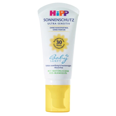 کرم ضد آفتاب کودک هیپ Hipp مدل Ultra-Sensitiv با spf 30 حجم 50 میلی