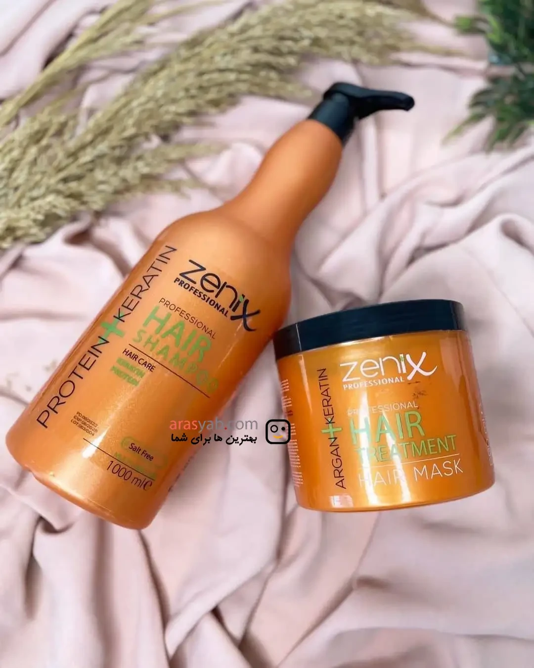 ماسک مو تغذیه کننده مو زنیکس Zenix حاوی آرگان و کراتین حجم 500 میل