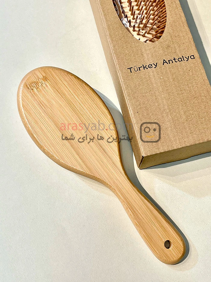 شانه چوبی بامبو Turkey Antalya طرح بیضی