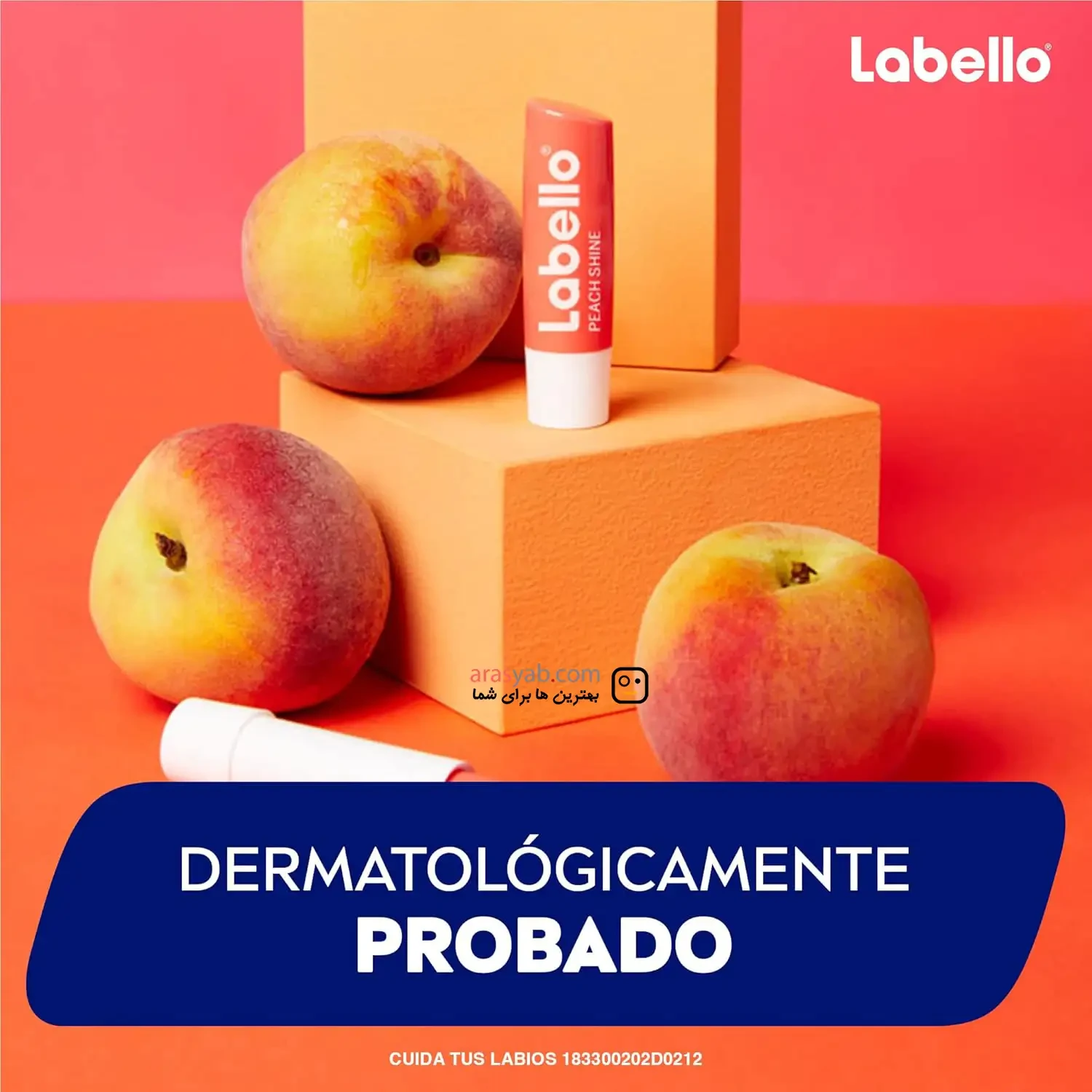 بالم لب لابلو Labello با رایحه هلو درخشان کننده و آبرسان