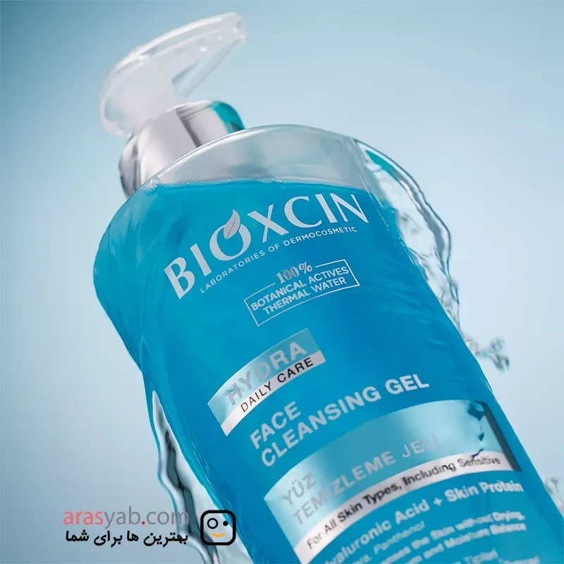 ژل شستشوی روزانه صورت بیوکسین Bioxcin مدل Hydra حاوی هیالورونیک اسید حجم 500 میل