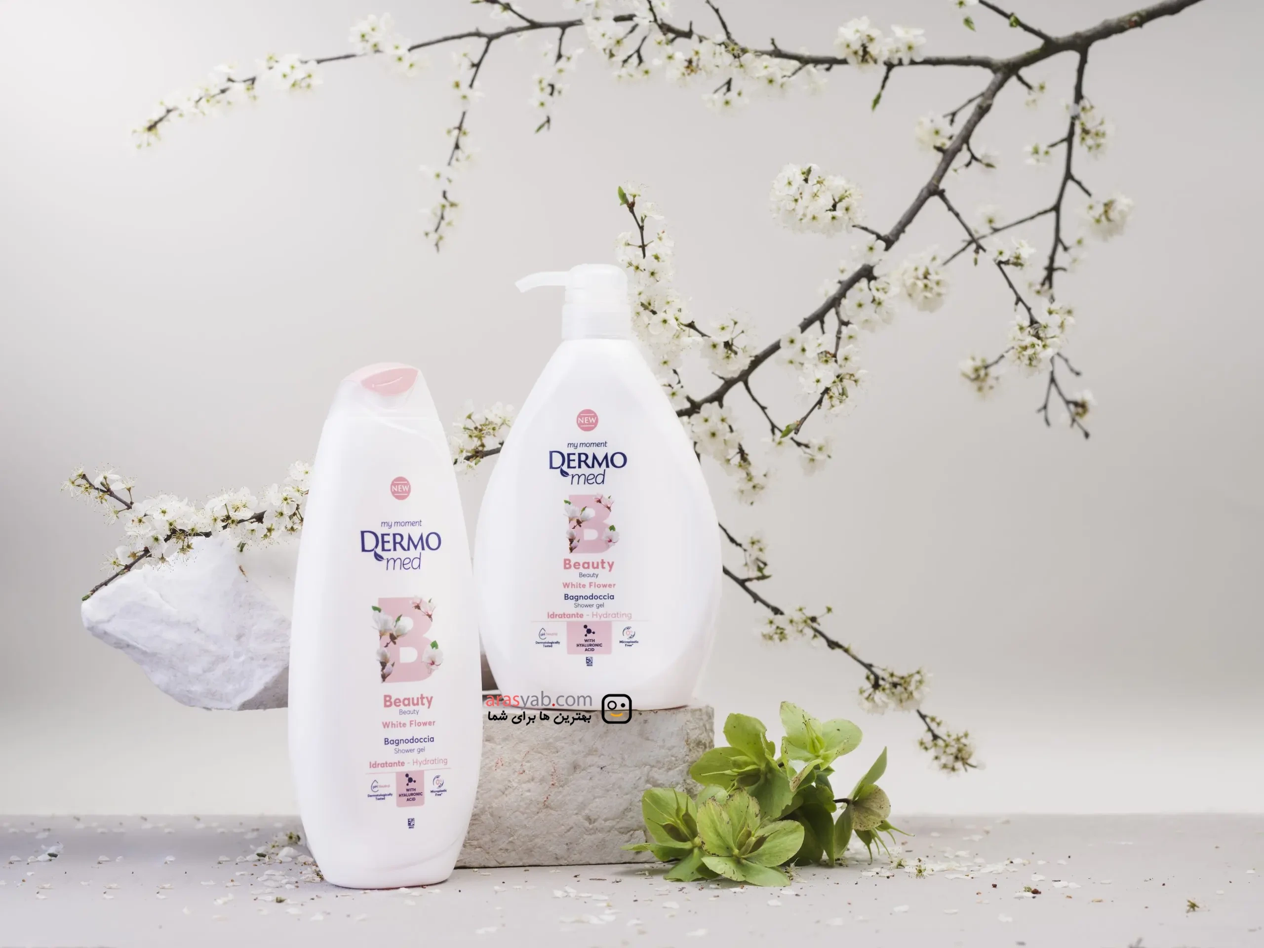 شامپو بدن درمومد گل سفید White Flower سری بیوتی Beauty حجم 750میل