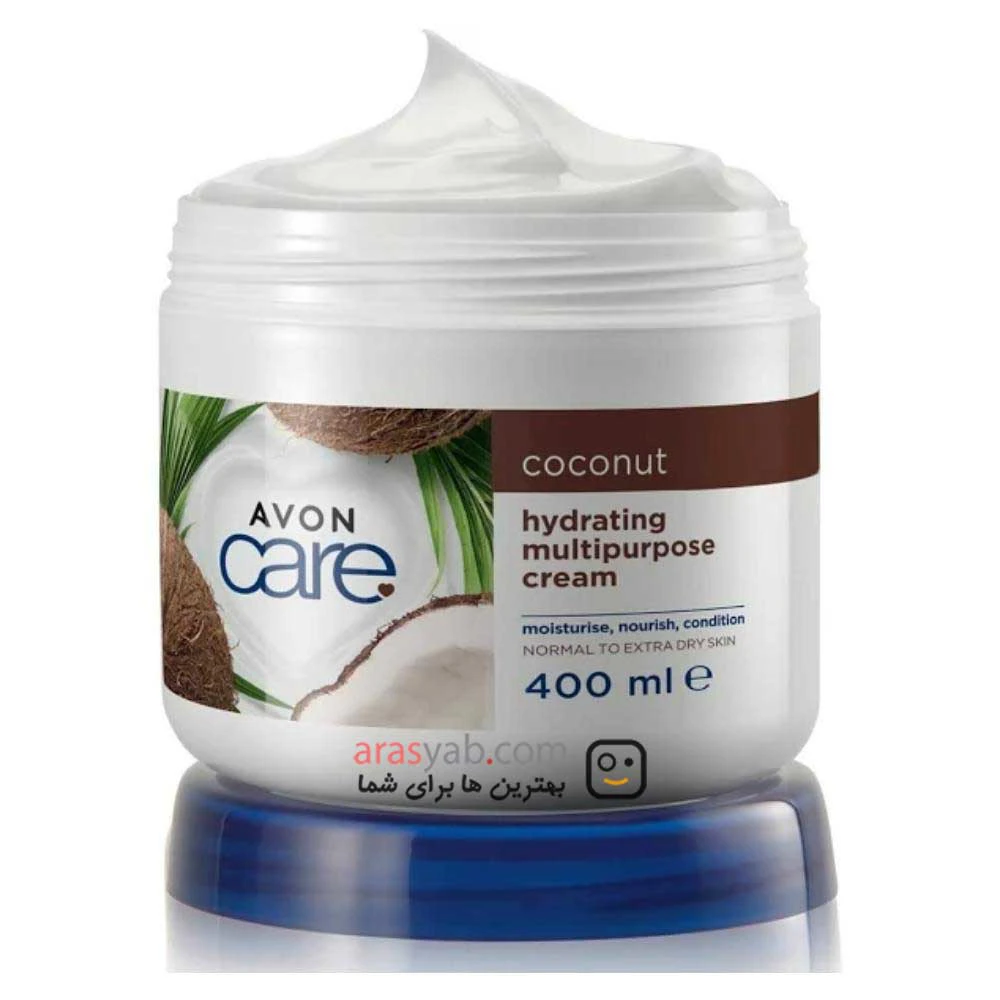 کرم آبرسان آون avon حاوی روغن نارگیل coconut حجم 400 میل