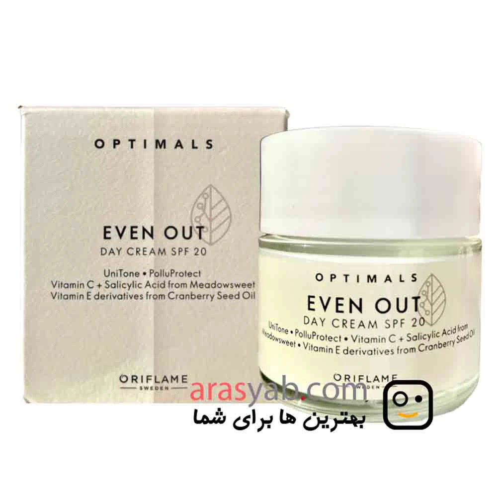 کرم روز ضد لک اوریفلیم Oriflame مدل Optimals Even حاوی SPF 20 حجم 50 میل