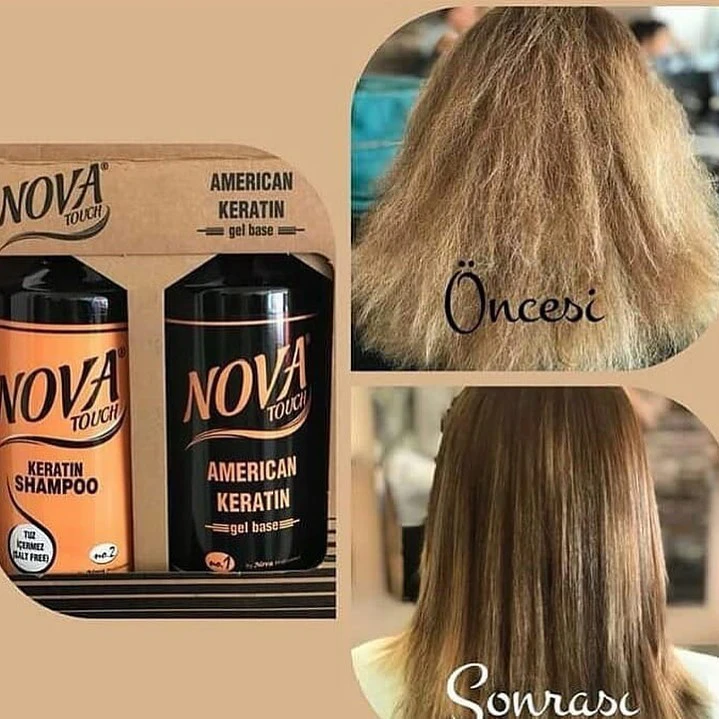 ست کراتین برزیلی با ژل کراتین آمریکایی NOVA حجم 1000 میلی