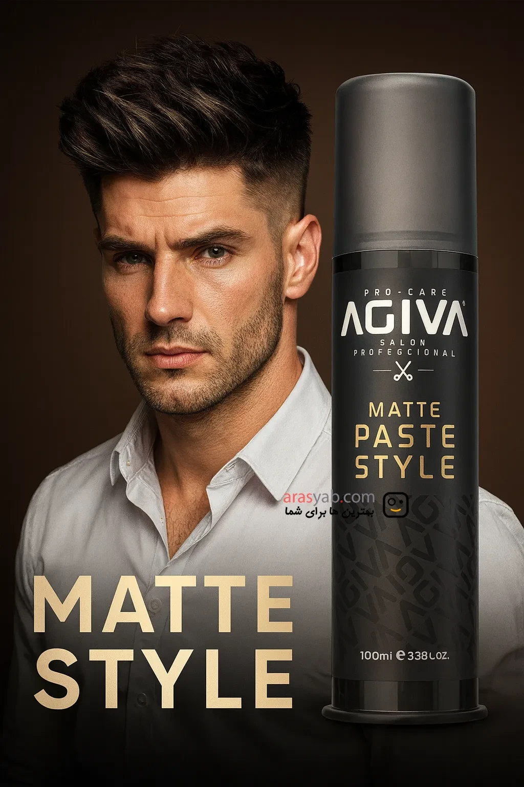 واکس موی پمپی مات آگیوا مدل MATTE PASTE STYLE حجم 100 میل