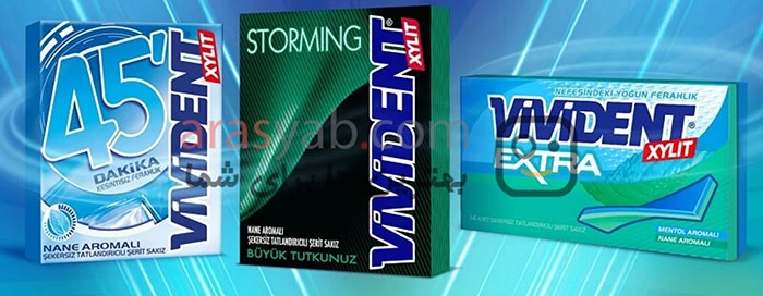 آدامس ویویدنت نعنایی استارمینگ خنک کننده 45 دقیقه بسته 12 عددی