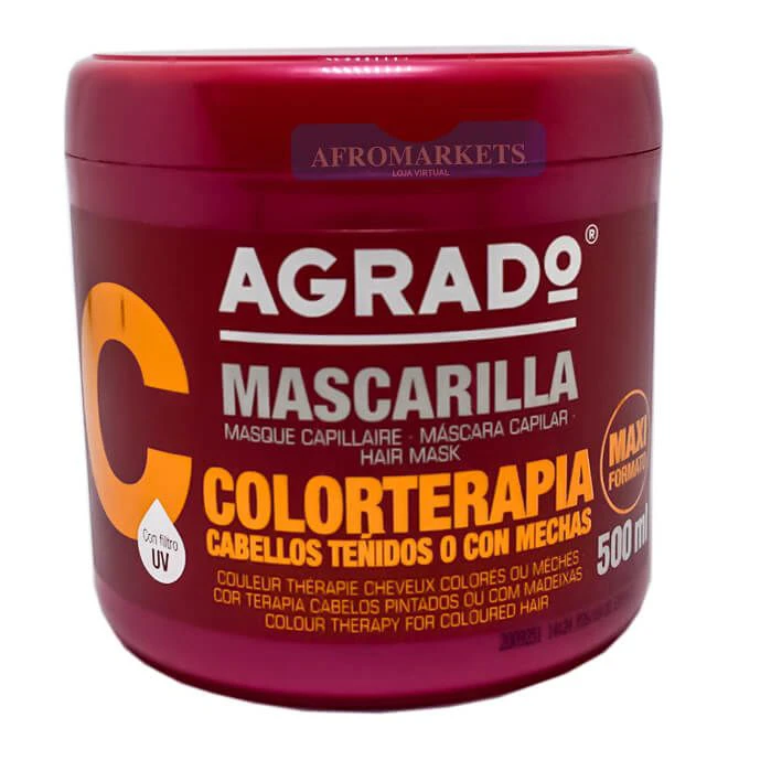 ماسک موی آگرادو قرمز برای موهای رنگ شده مدل Colour-therapy حجم 500 میلی