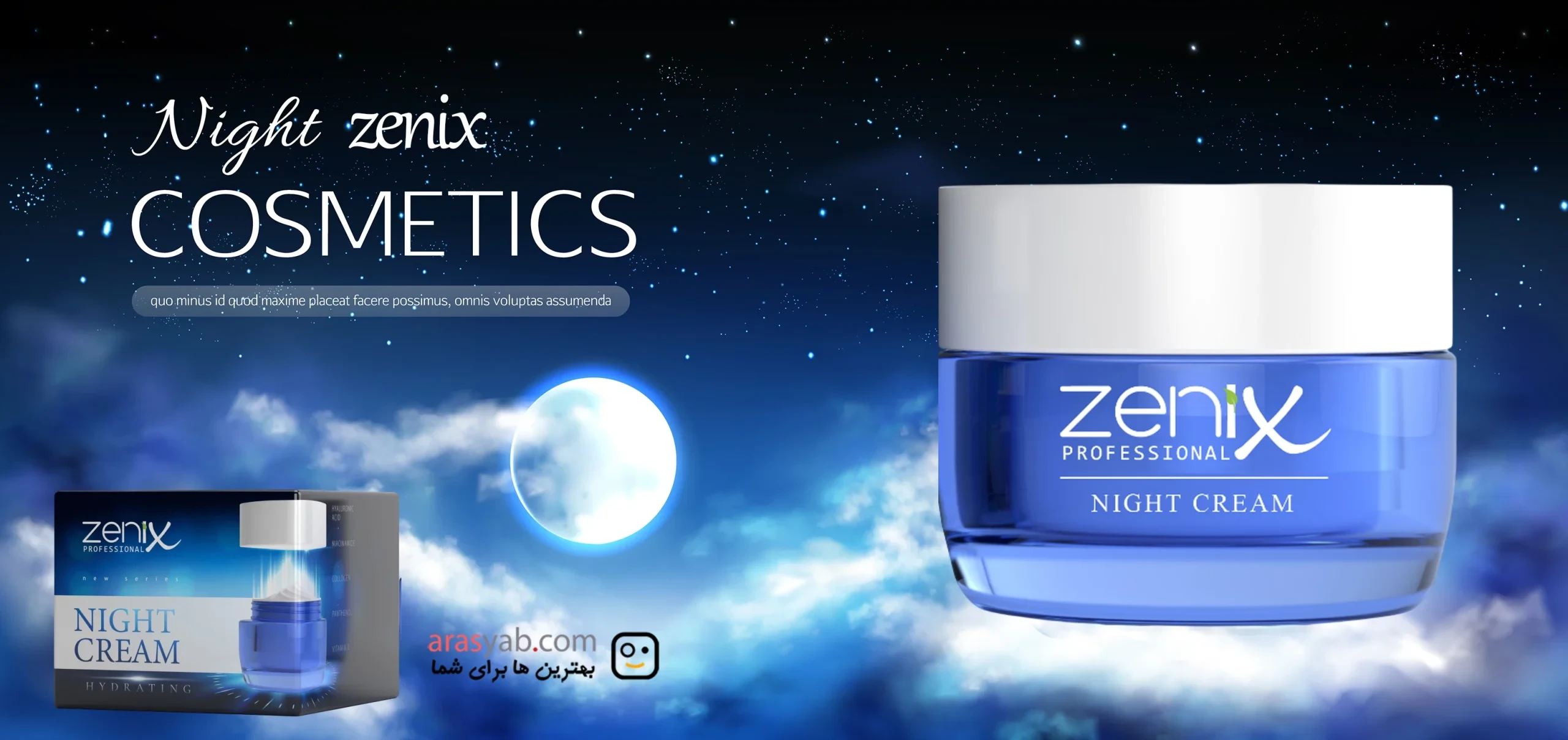 کرم صورت ویژه شب زنیکس Zenix مدل آبرسان Hydrating حجم 50 میل