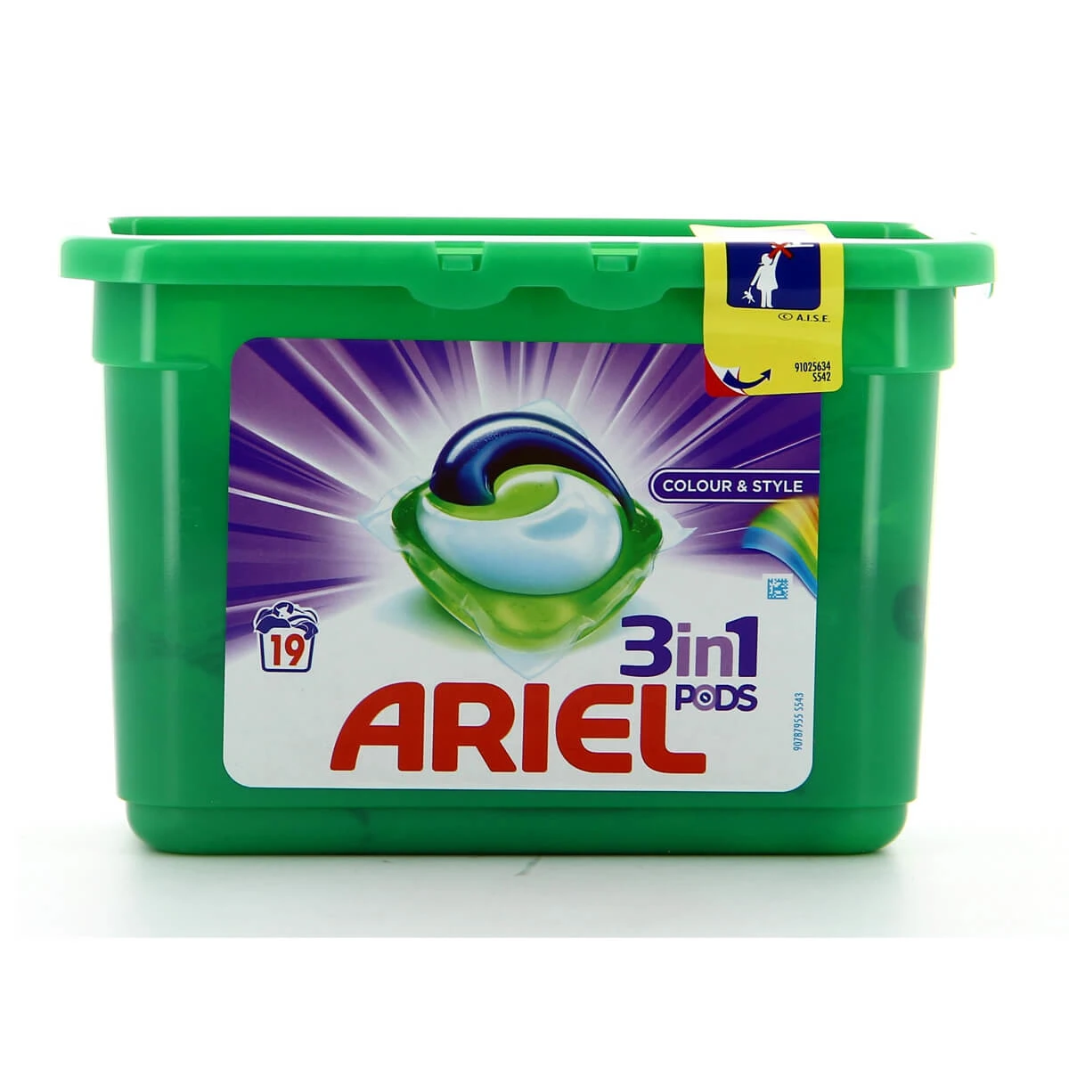 قرص ماشین لباسشویی 3 در 1 ARIEL مدل Colour and Style تعداد 19 عددی