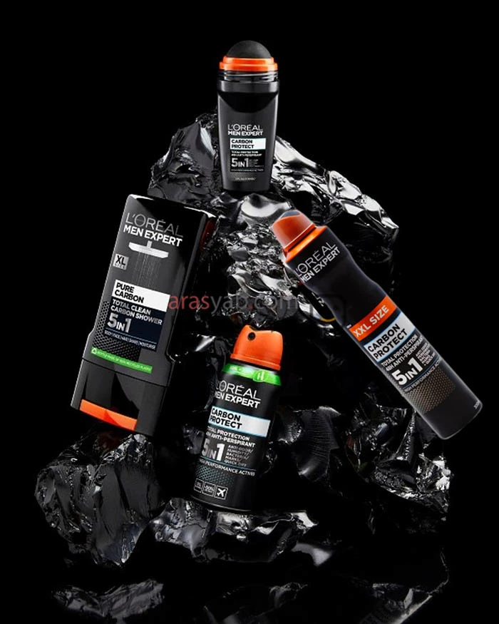 اسپری ضد تعریق مردانه لورال مدل carbon protect سری MEN EXPERT حجم 150میل