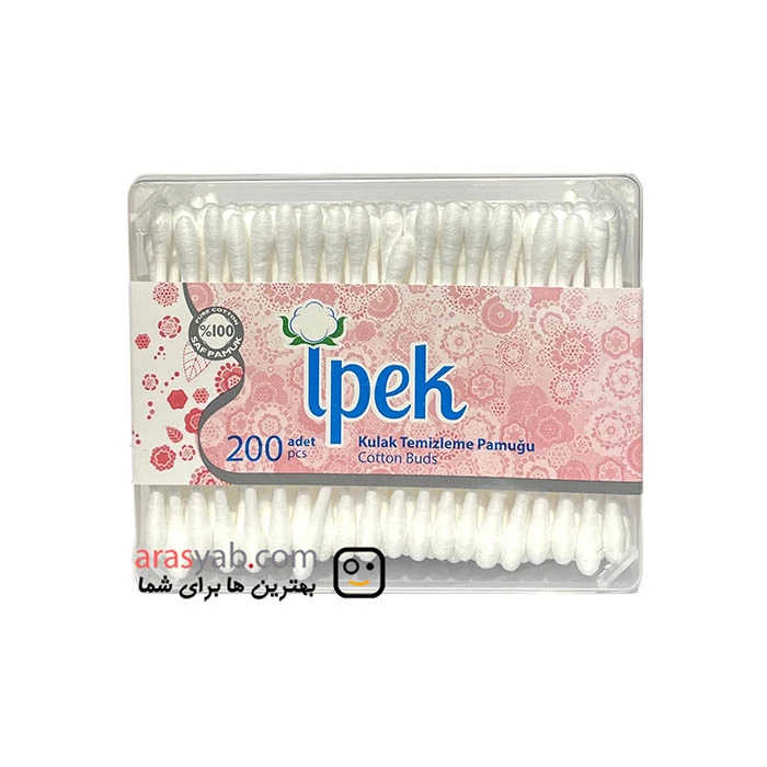 گوش پاک کن ایپک ipek بسته مستطیلی 200 عددی