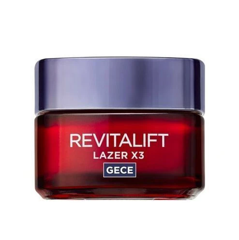 کرم شب ضد چروک لورال Loreal لیزر مدل REVITALIFT LAZER X3 حجم 50 میلی