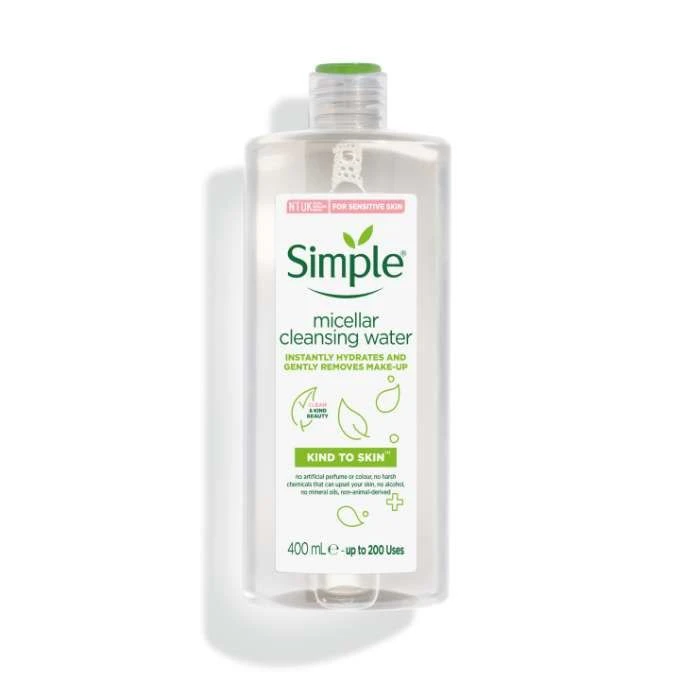 میسلارواتر پوست حساس سیمپل simple مدل Kind to Skin حجم 400 میلی