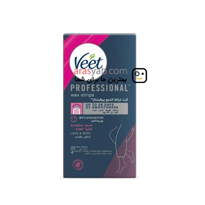 چسب موبر بدن ویت Veet برای پوست نرمال بسته 20 عددی