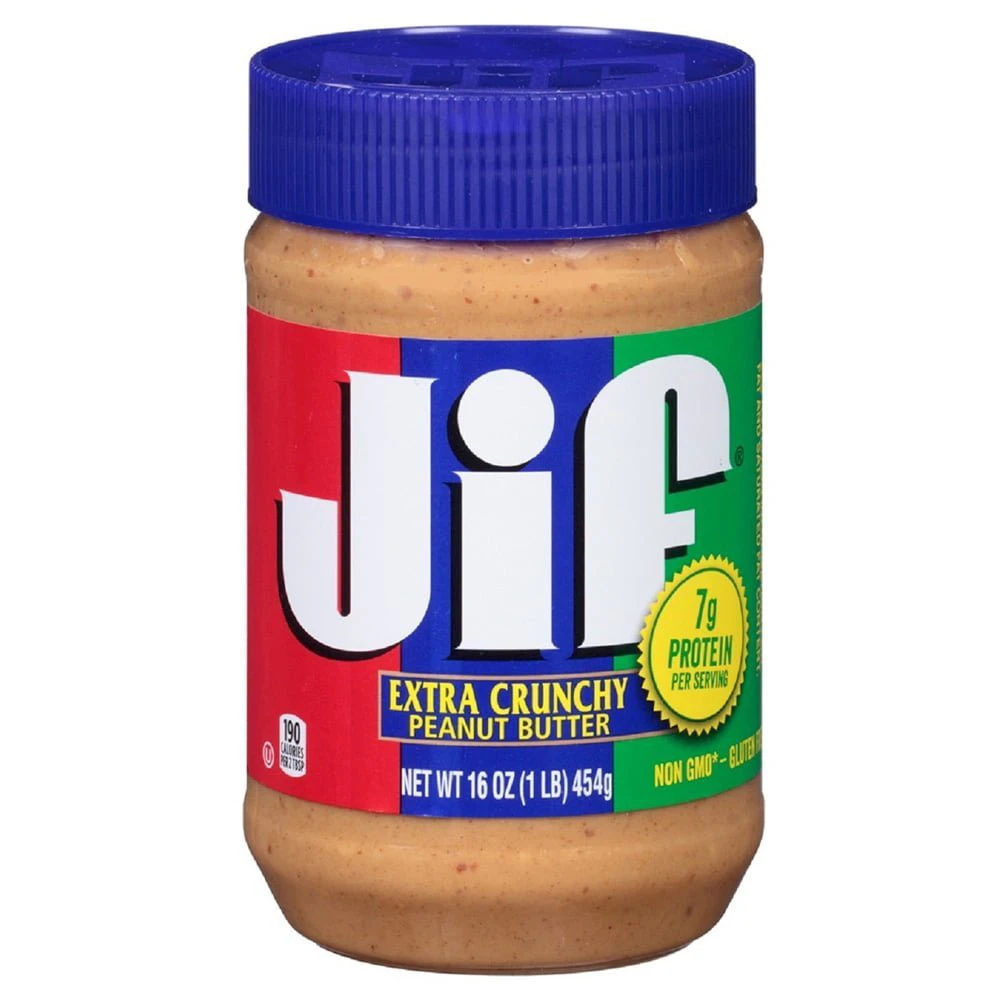 کره بادام زمینی jif مدل Extra Crunchy وزن 454 گرم