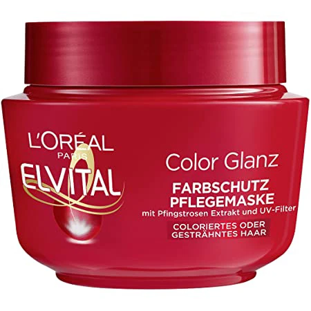 ماسک موی لورال قرمز سری Elvital مدل Color Glanz حجم 270 میل