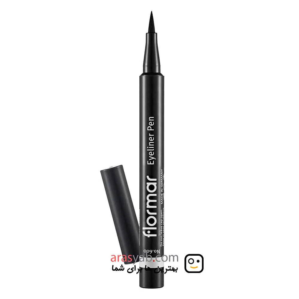 خط چشم ماژیکی فلورمار FLORMAR با رنگ مات فوق مشکی و ضد آب حجم 10 میل