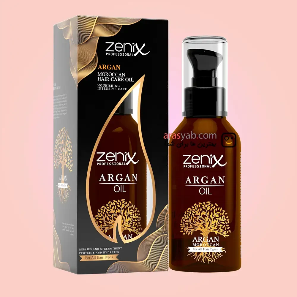 روغن آرگان مراکشی زنیکس zenix مدل Moroccan Hair Care Oil حجم 100 میل