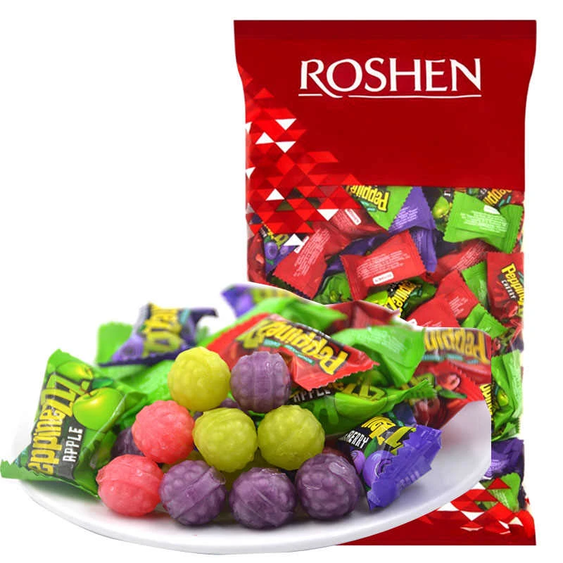 آبنبات ترش روشن ROSHEN میکس میوه Peppinezzz بسته 900 گرم
