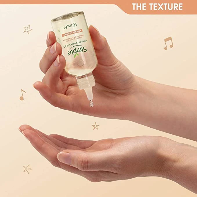سرم ضدآفتاب و درخشان کننده simple مدل Protect N Glow با spf 30 حجم 50 میلی