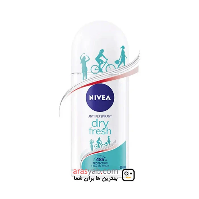مام رولی نیوآ Nivea مدل Dry fresh با محافظت 48 ساعته حجم 50 میل