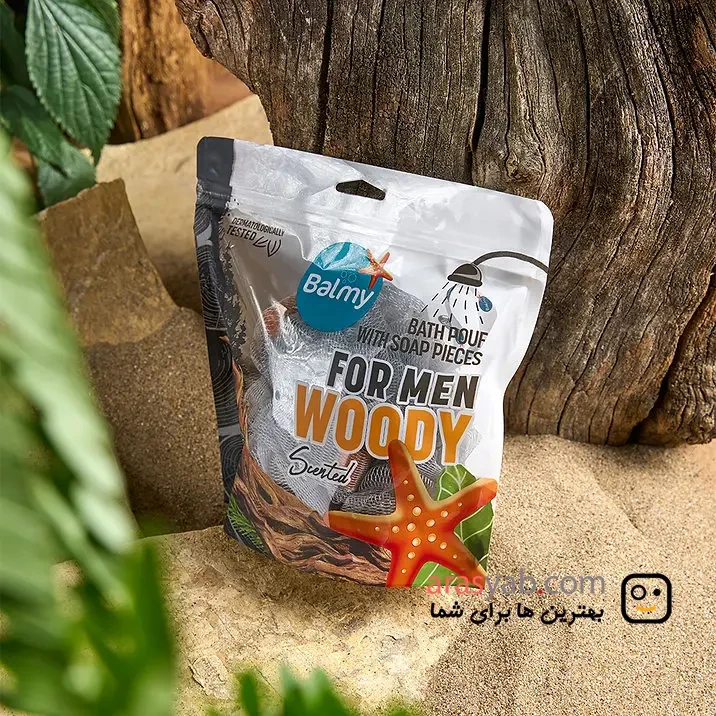 لیف صابونی معطر مردانه بالمی Balmy با رایحه چوبی Woody