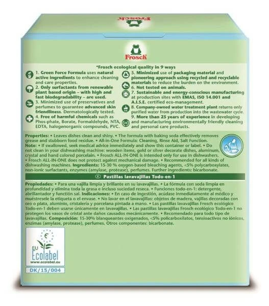 قرص ماشین ظرفشویی 30 تایی محصول Frosch آلمان