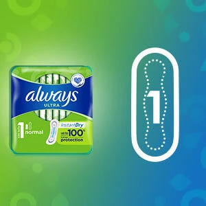 نوار بهداشتی نرمال اولویز ALWAYS مدل اولترا سایز 1 بسته 44 عددی