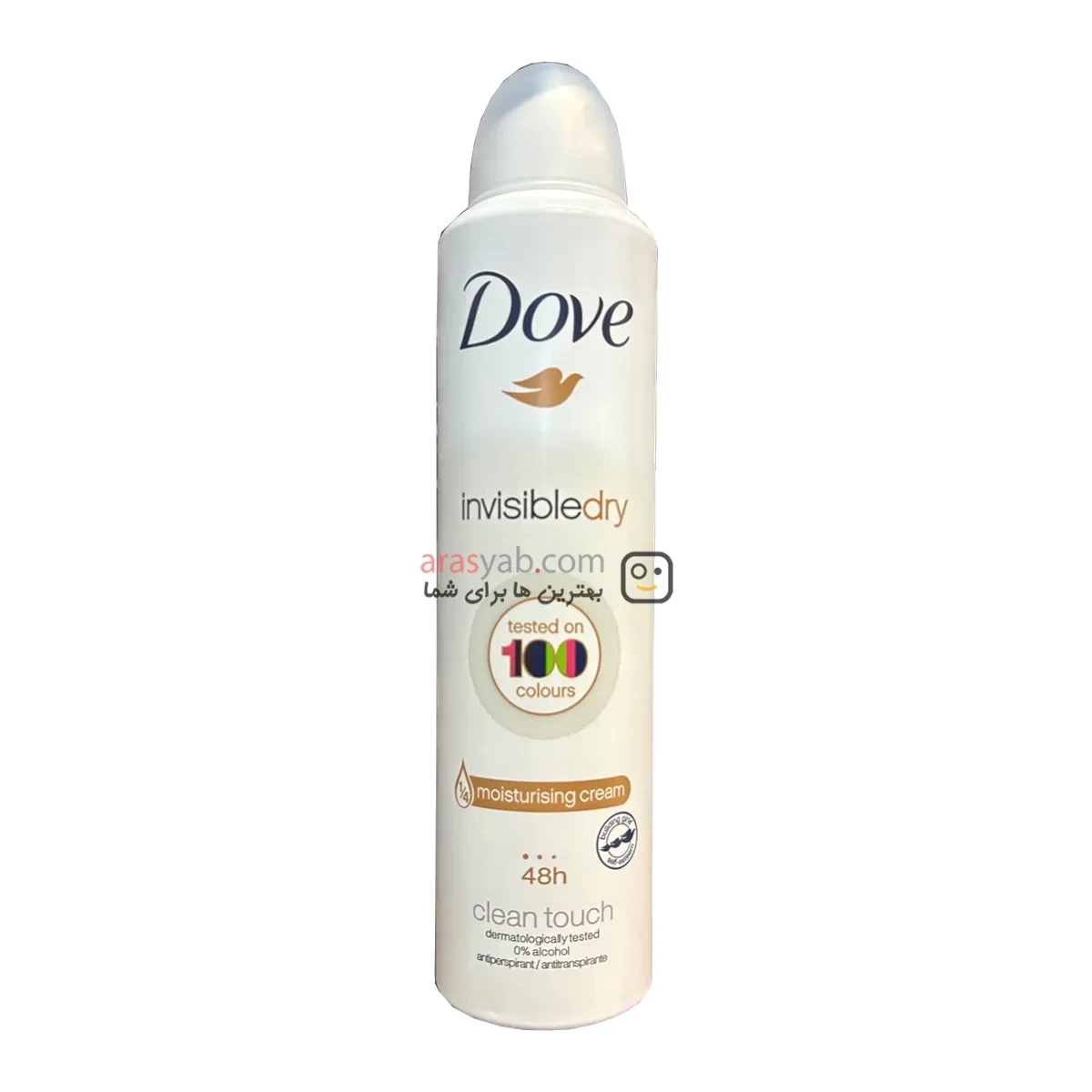 اسپری دئودرانت زنانه داو کلین تاچ Clean Touch سری Invisible dry حجم 250 میل
