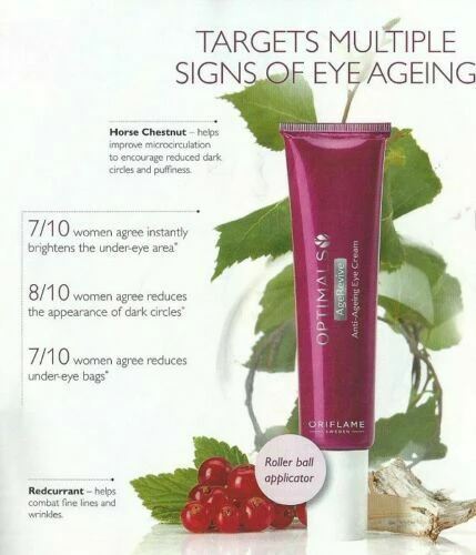 کرم دور چشم ضد پیری اوریفلیم مدل Optimals Anti Ageing حجم 15میل