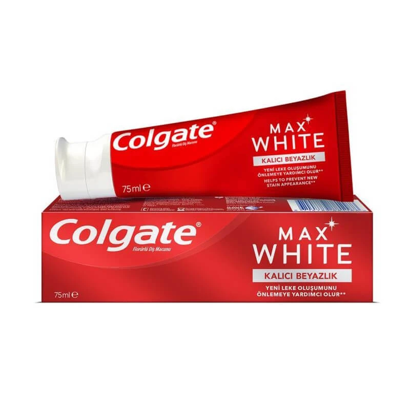 خمیر دندان کولگیت colgate مدل مکس وایت MAX WHITE حجم 75 میل