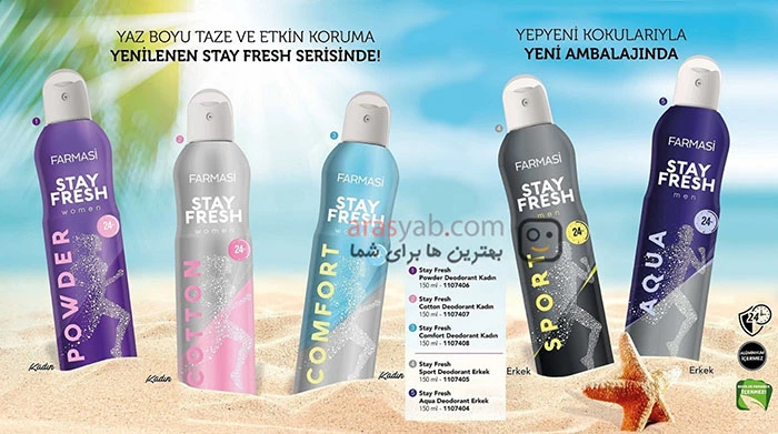اسپری بدن مردانه فارماسی Stay fresh مدل Sport حجم 150 میل