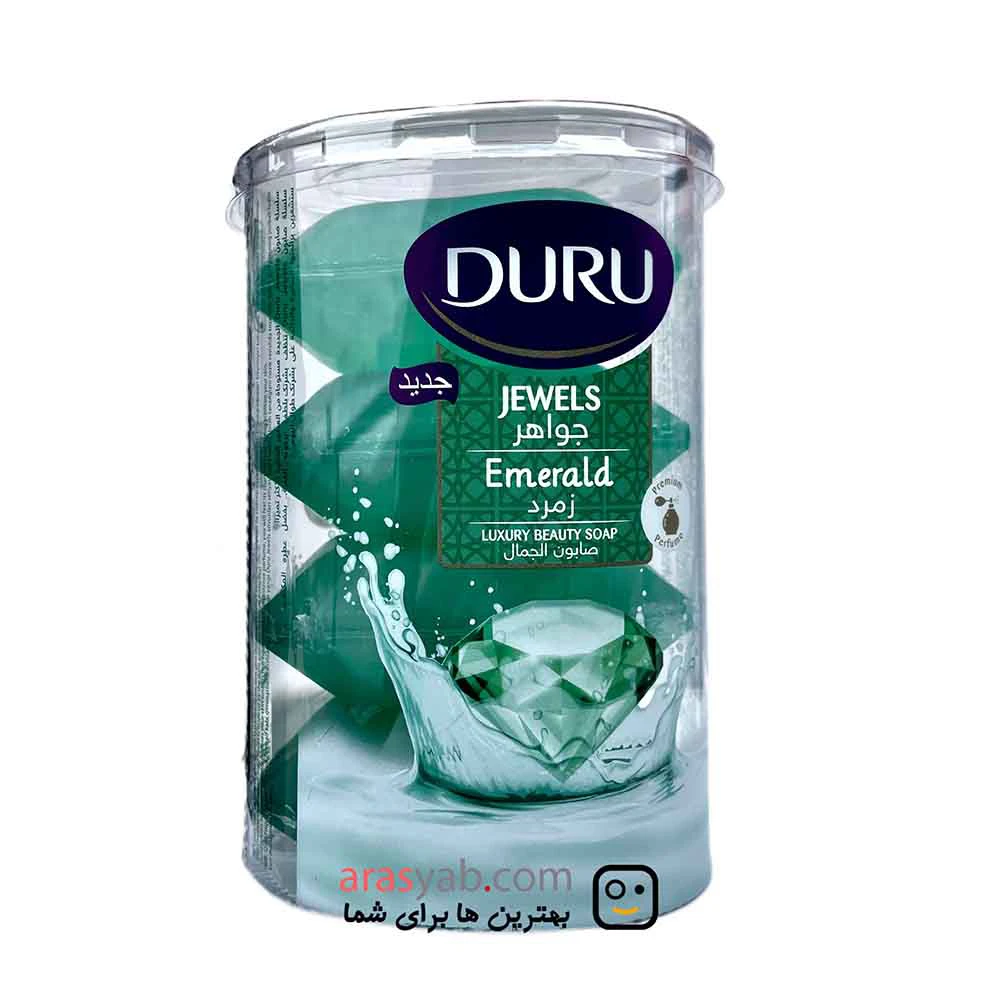 صابون بدن دورو مدل jewels zumrut بسته 4 عددی وزن 400 گرم