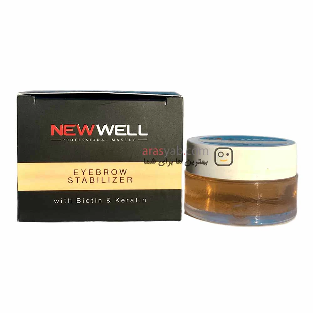 صابون لیفت ابروی نیوول newwell مدل stabilizer حاوی بیوتین و کراتین حجم 20 میل