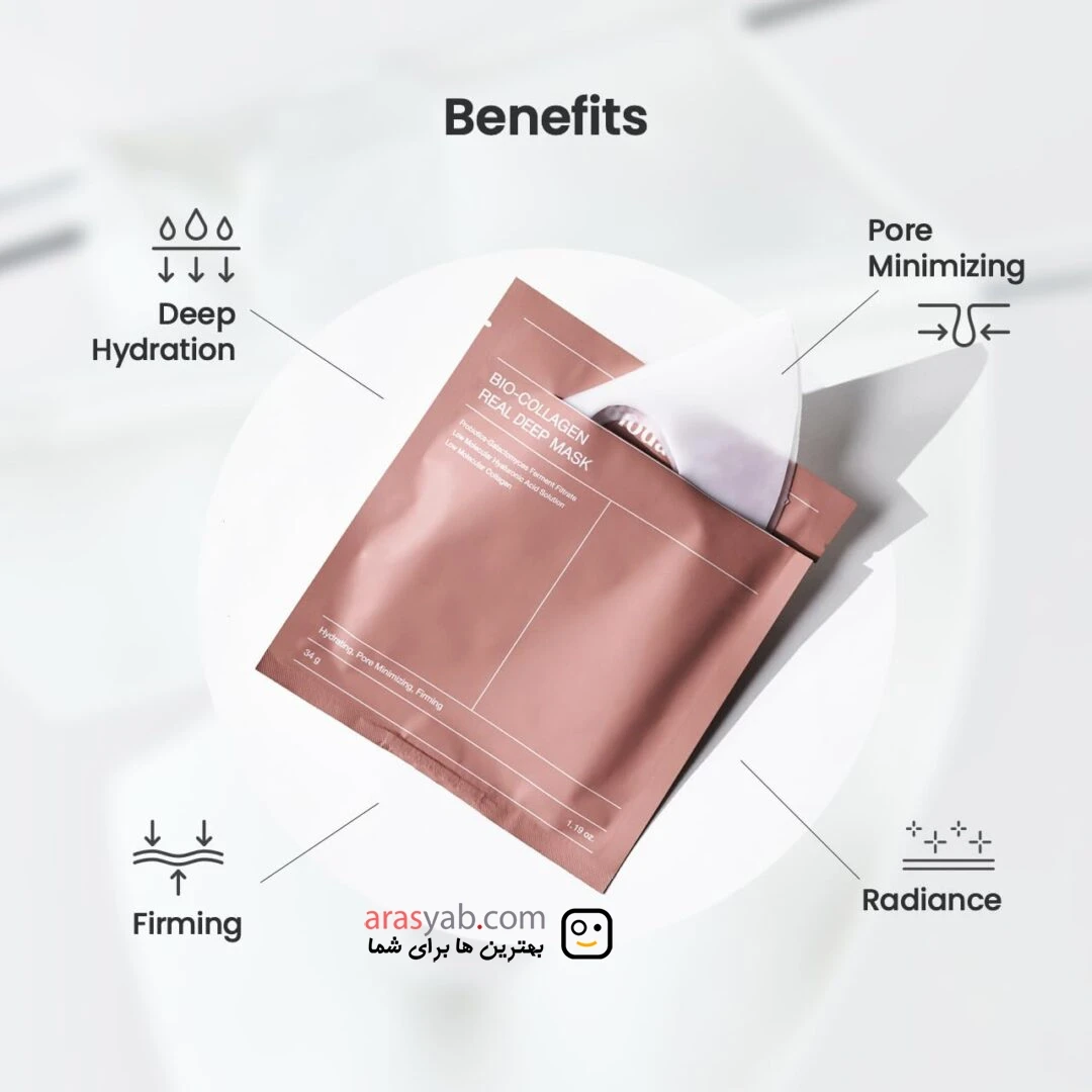 ماسک ورقه ای صورت کلاژن ساز بایودنس biodance مدل Bio Collagen