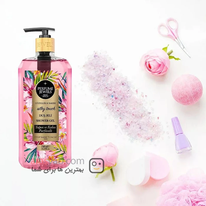 شامپو بدن silky touch ایوب صبری با رایحه ماندگار اصل ترکیه حجم 750 میل