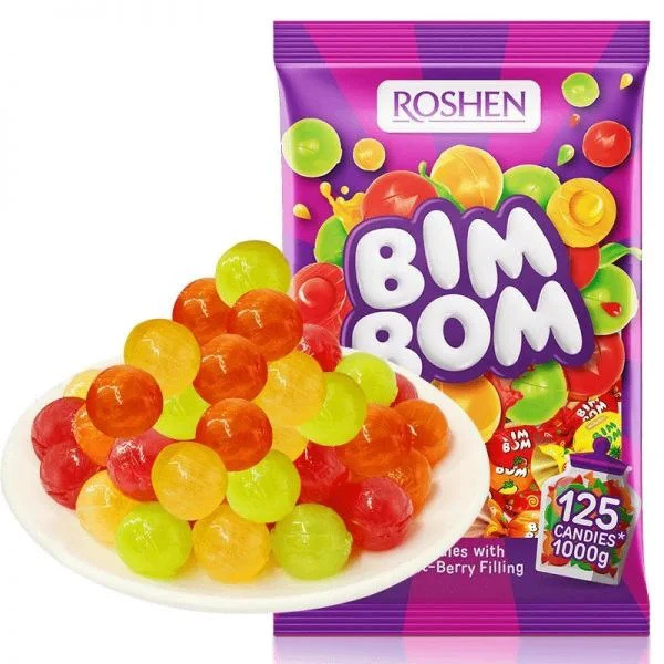 آبنبات بیم بوم روشن ROSHEN میکس میوه بسته 1 کیلویی