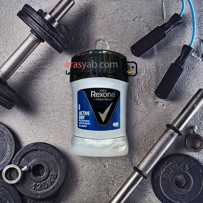 ضد تعریق مردانه رکسونا مدل Active dry با محافظت 48 ساعته وزن 40 گرم