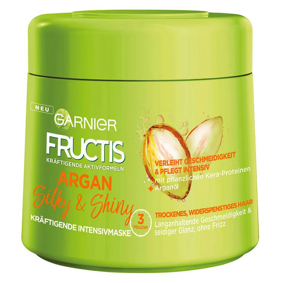 ماسک موی آرگان Garnier Fructis تقویت کننده و درخشان کننده مو حجم 300 میلی