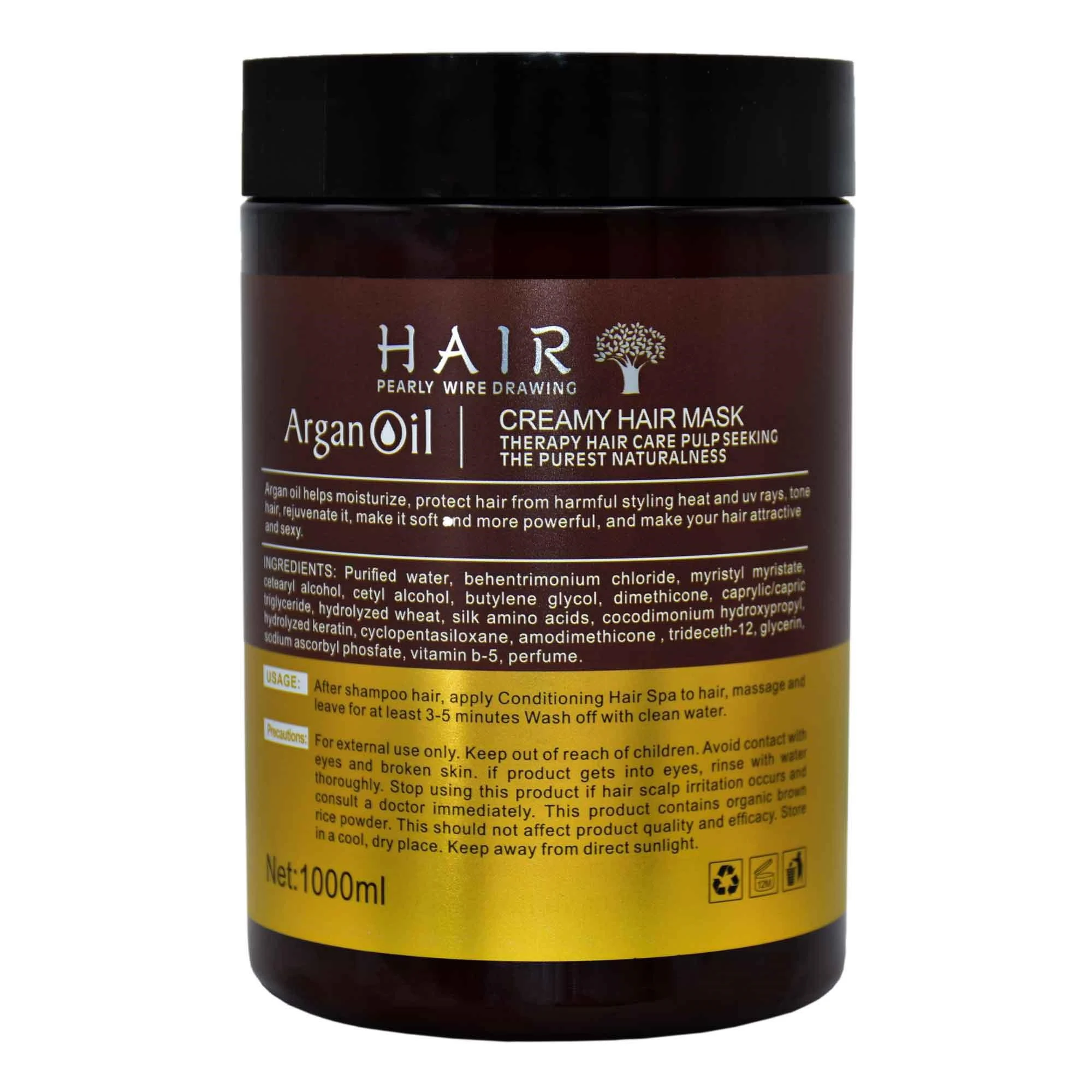 ماسک موی بدون سولفات Hair حاوی روغن آرگان حجم 1000 میلی