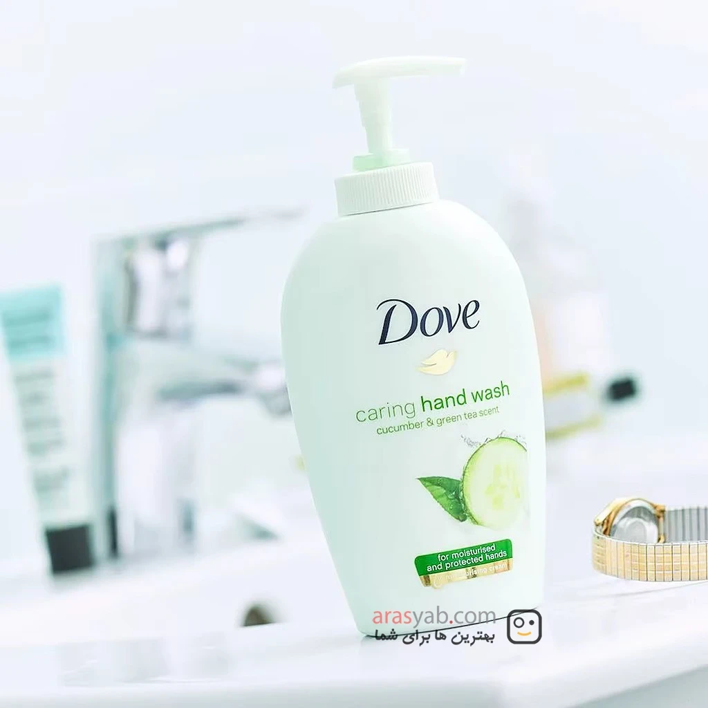 مایع دستشویی داو Dove با رایحه خیار و چای سبز حجم 250 میل