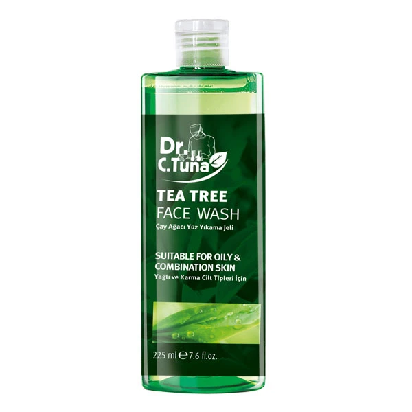 ژل فیس واش روغن چای سبز Tea Tree دکتر سی تونا Dr.C.Tuna حجم 225 میلی