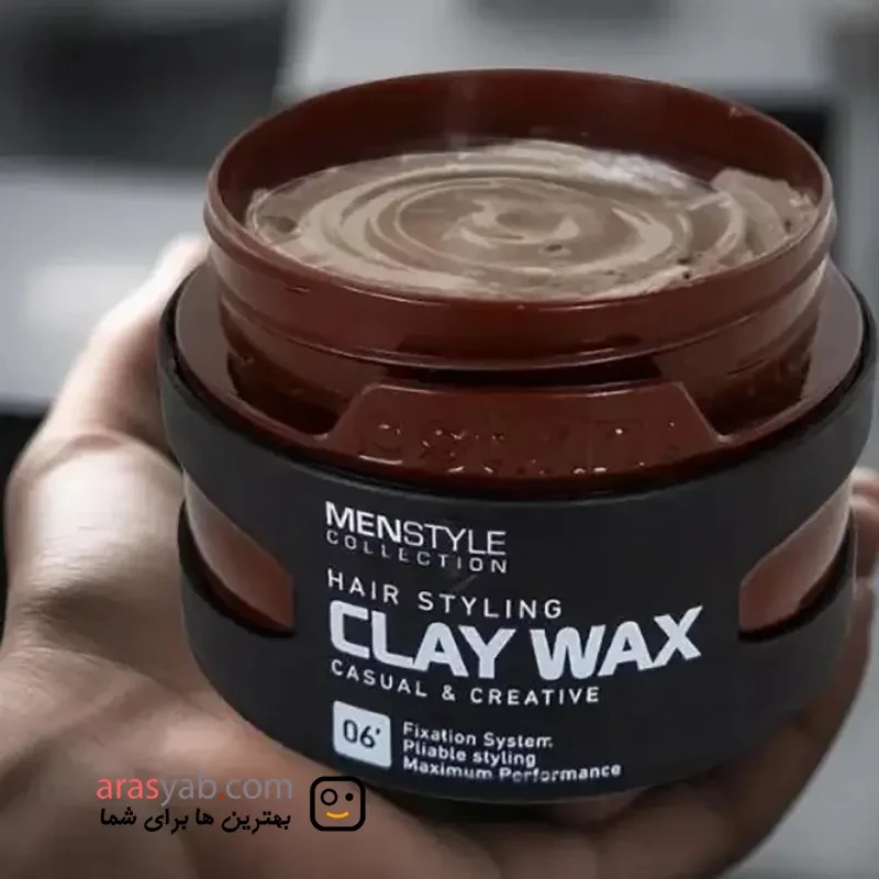 واکس مو 06 استوینت Ostwint قهوه ای سری Clay Wax حجم 150 میل