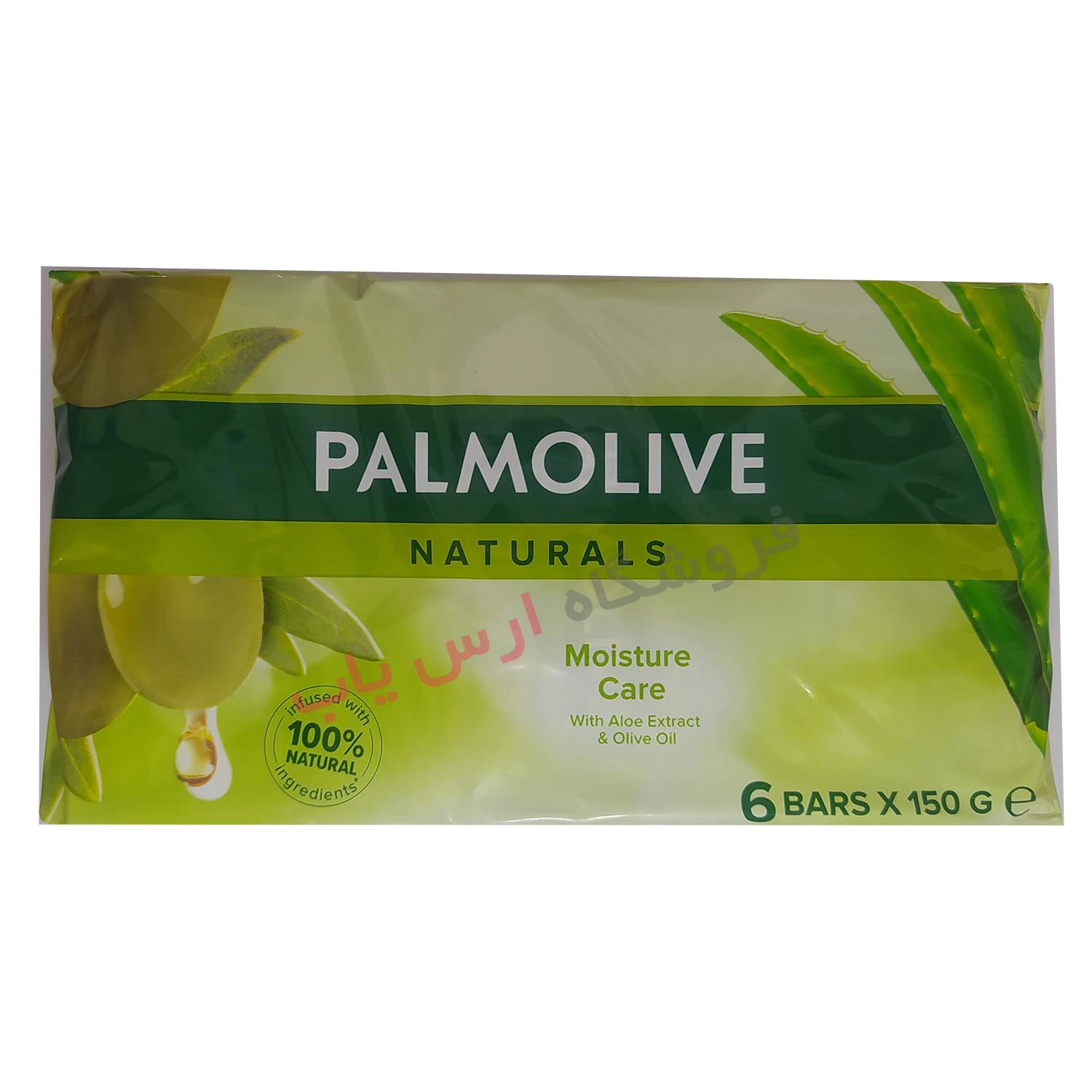 صابون رطوبت رسان Palmolive با عصاره آلوئه ورا و روغن زیتون بسته 6 عددی