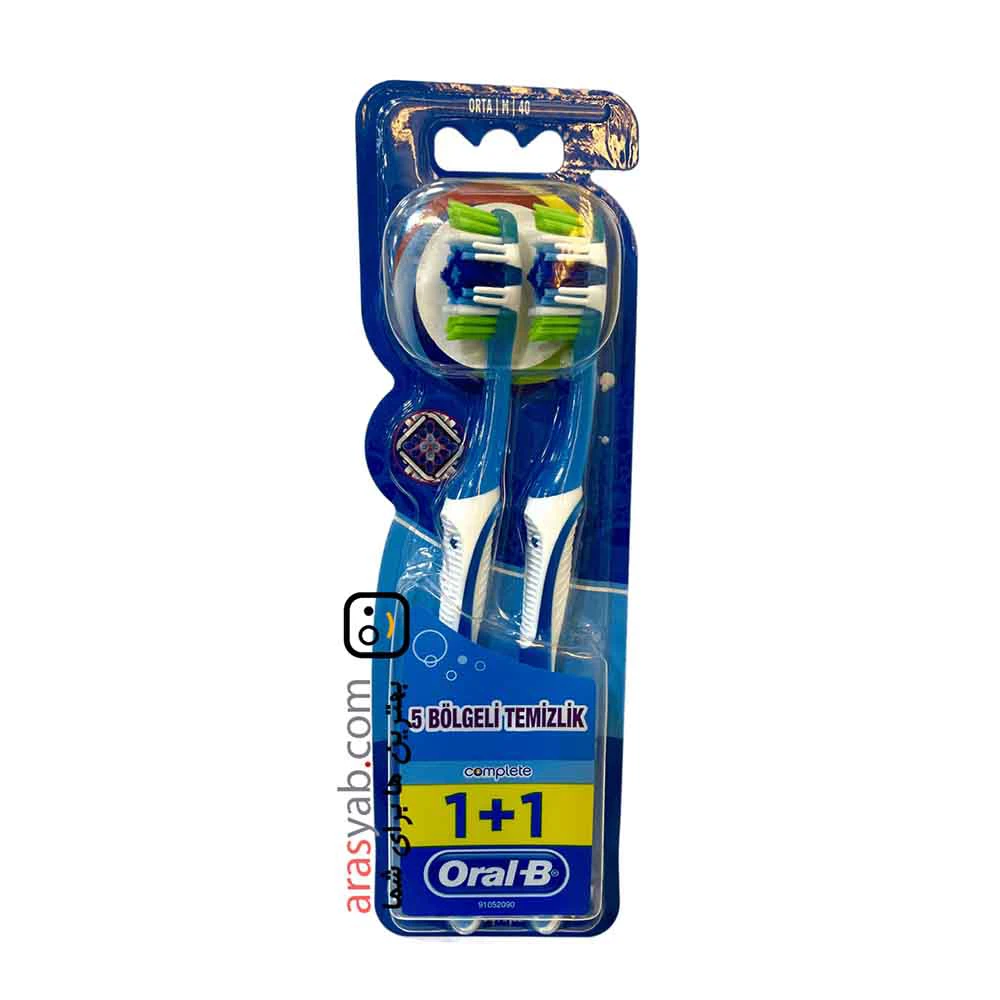 مسواک دو قلو اورال بی Oral-B مدل complete 1+1